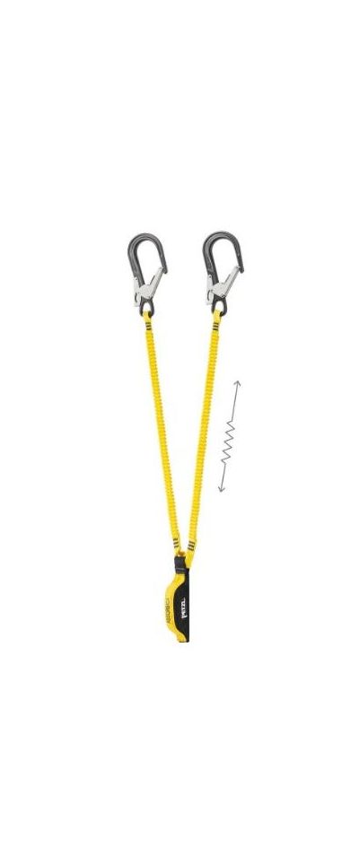 Двойной страховочный строп с карабинами Petzl Absorbica Flex Y MGO