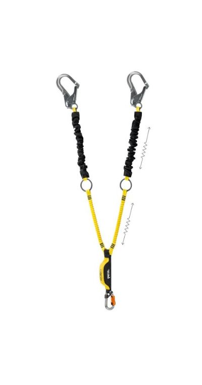 Строп страховочный с промежуточными кольцами Petzl Absorbica-Y Tie-Back Int Lanyard