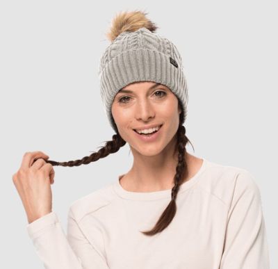 Jack Wolfskin - Ультрамодная шапка с помпоном Narita Pompom Cap Women