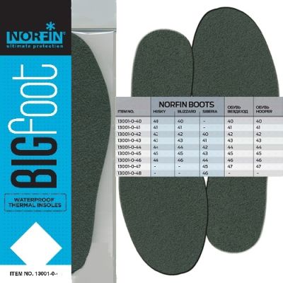 Norfin - Стельки бахильные термо Bigfoot