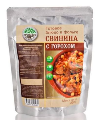 Кронидов - Стерилизованное блюдо Свинина с горохом