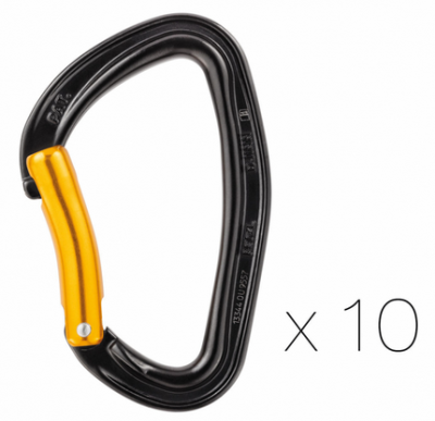 Petzl - Комплект из 10 стальных карабинов Djinn Steel