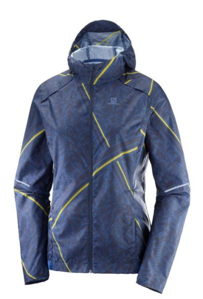 Salomon - Женская ветровка для бега Agile Wind Print Hoodie W
