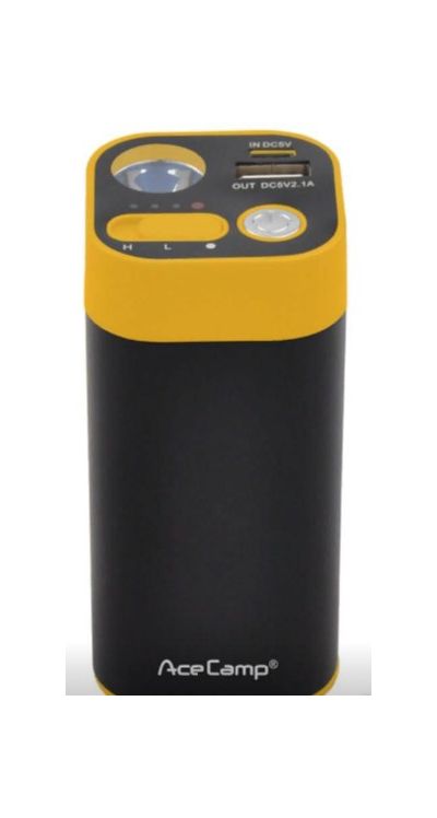 Внешний аккумулятор 3-в-1 Ace Camp Power Bank 8800 mAh с фонарём и ручной грелкой