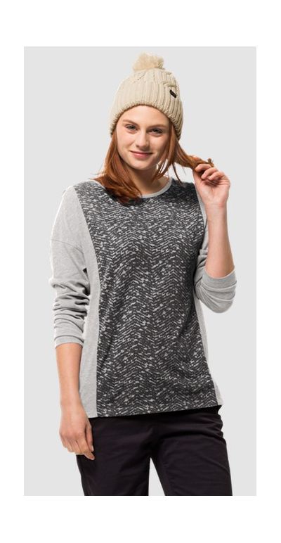 Jack Wolfskin - Стильная футболка с длиным рукавом Moro Panel Longsleeve
