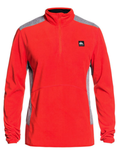 Quiksilver - Утепленный флисовый пуловер на молнии Aker