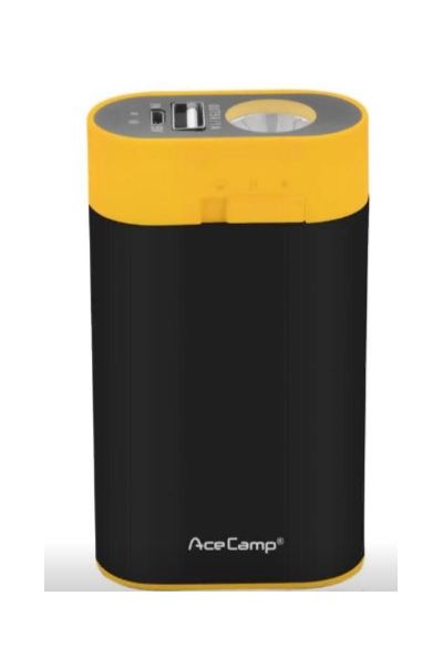 Мощный внешний аккумулятор 3-в-1 Ace Camp Power Bank 4400 mAh грелка+фонарик