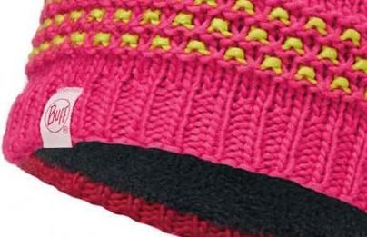 Buff - Яркая детская шапка Junior Knitted & Polar Hat Buff Jambo Pink Azalea