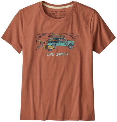 Patagonia - Легкая женская футболка Live Simply Lounger Organic Crew T-Shirt