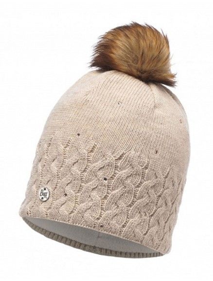 Buff - Модная шапка Knitted & Polar Fleece Hat Elie Beige