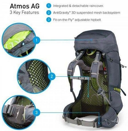 Osprey - Альпинистский рюкзак Atmos AG 65