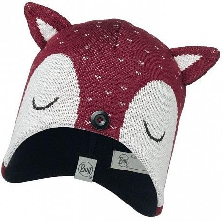 Buff - Детская шапка с ушками Child Knitted & Polar Hat Buff Fox Wine