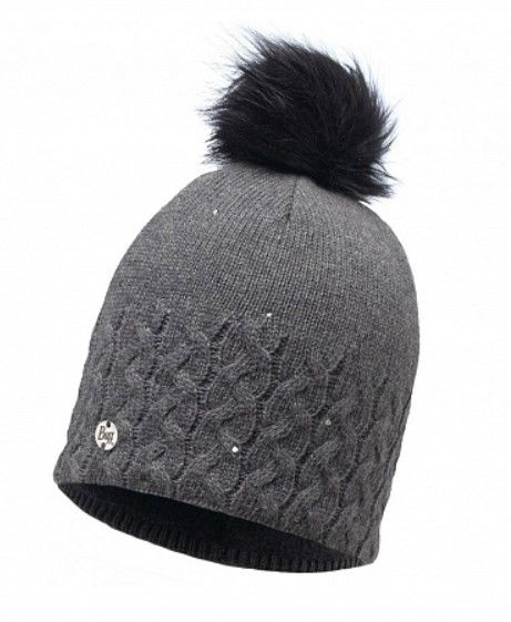 Buff - Стильная шапка Knitted & Polar Fleece Hat Elie Grey