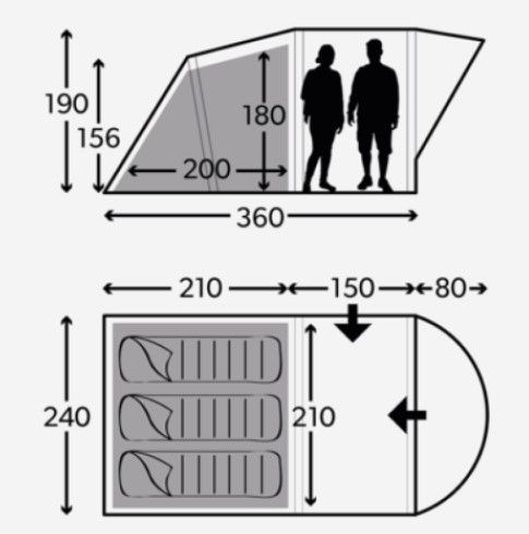 Кемпинговая палатка Kampa Dometic Brean 3