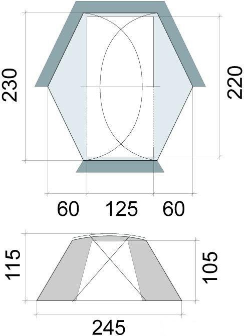 Двухместная палатка Bask 2М Shark Fin Flap
