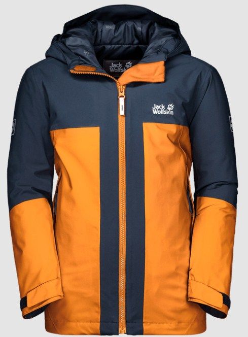 Jack Wolfskin - Теплая зимняя куртка с капюшоном Powder Mountain Jacket Boys