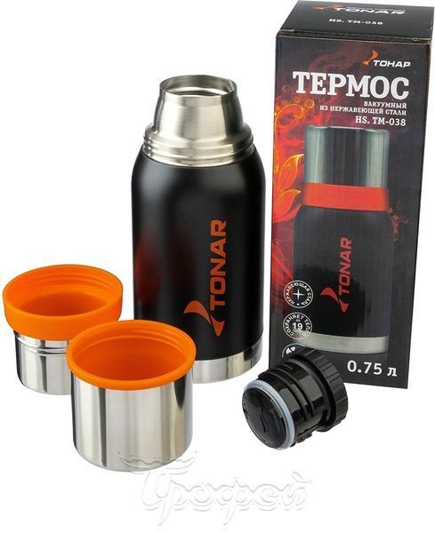 Термос 2 крышки-кружки Тонар HS.TM-038 0.75