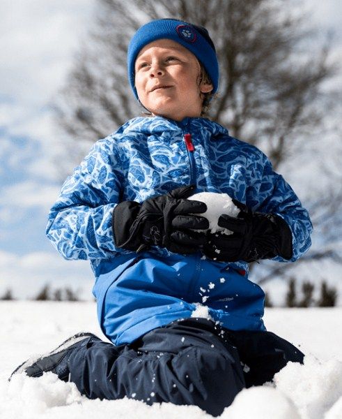 Jack Wolfskin - Детская куртка для зимы Snowy Days Print Jacket Kids