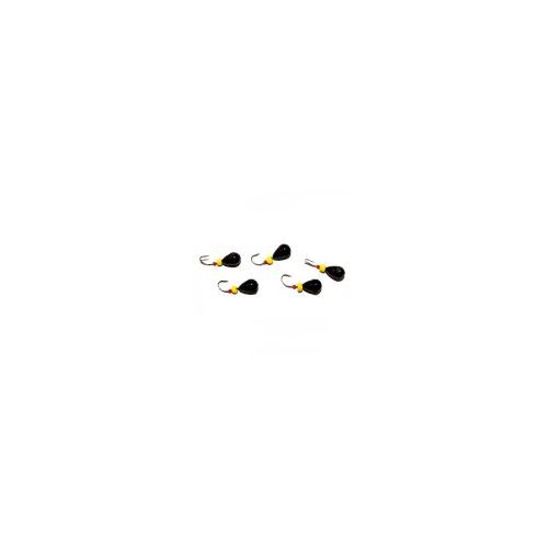 Россия - Мормышка свинцовая черная с трубкой и бисером упаковка 10 штук Капля