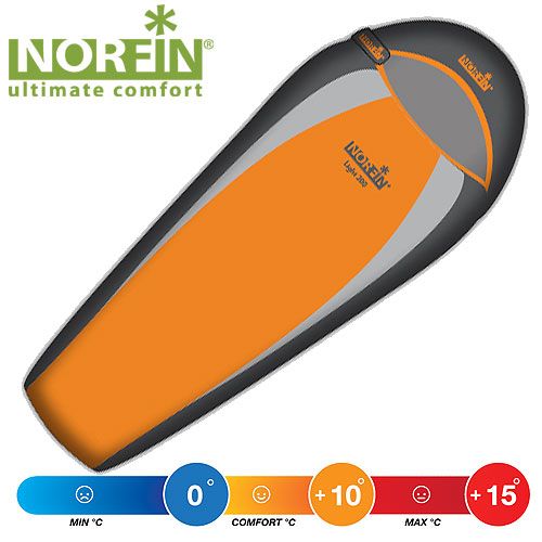 Norfin - Мешок-кокон спальный Light 200 с правой молнией (комфорт +10)