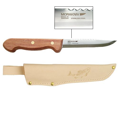 MORAKNIV - Нож рыболовный в кожаных ножнах MoraKNIV FISHING