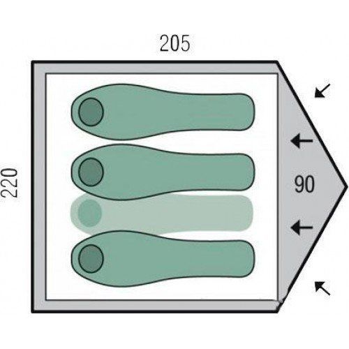 Универсальная трехместная палатка Pinguin Serac
