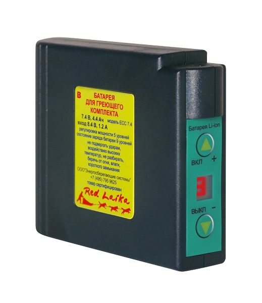 Redlaika - Аккумулятор для одежды с подогревом ЕСС 7.4 (2600 мАч, с клипсой)