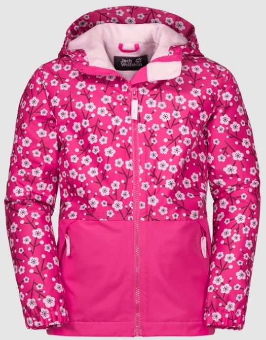 Jack Wolfskin - Детская куртка для зимы Snowy Days Print Jacket Kids