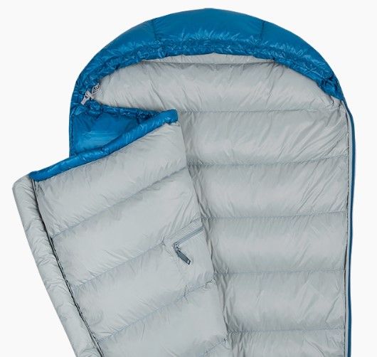 Легкий пуховый спальный мешок с правой молнией Sivera Вежа -1 (комфорт +4С)