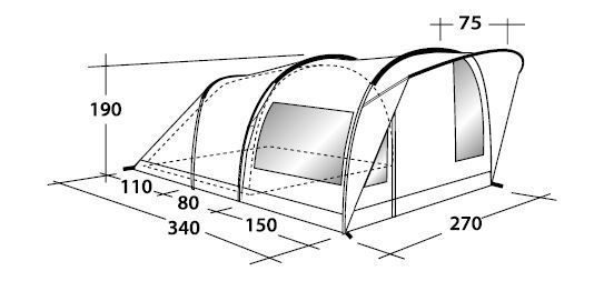Outwell - Палатка универсальная трехместная Rockwell 3