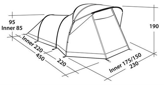 Robens - Палатка туннельго типа Lakeshore