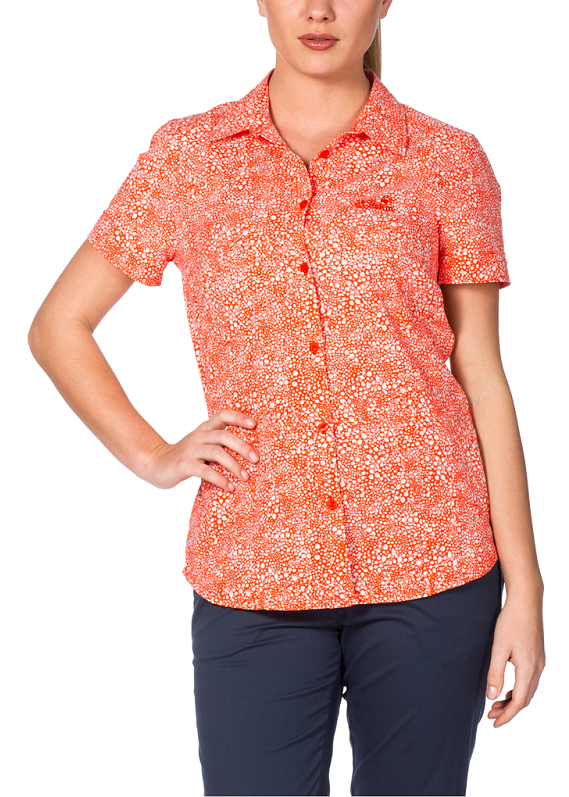 Jack Wolfskin — Рубашка с коротким рукавом женская Wahia Print Shirt W