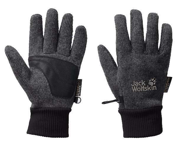 Jack Wolfskin — Флисовые перчатки Knitted Stormlock