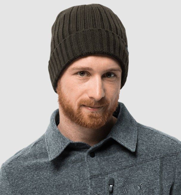 Вязаная шапка для мужчин Jack Wolfskin Stormlock Rip Knit Cap