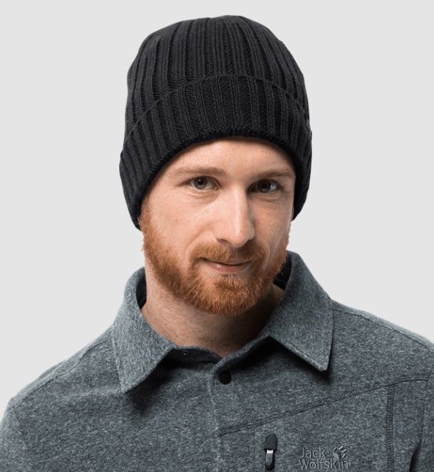 Вязаная шапка для мужчин Jack Wolfskin Stormlock Rip Knit Cap