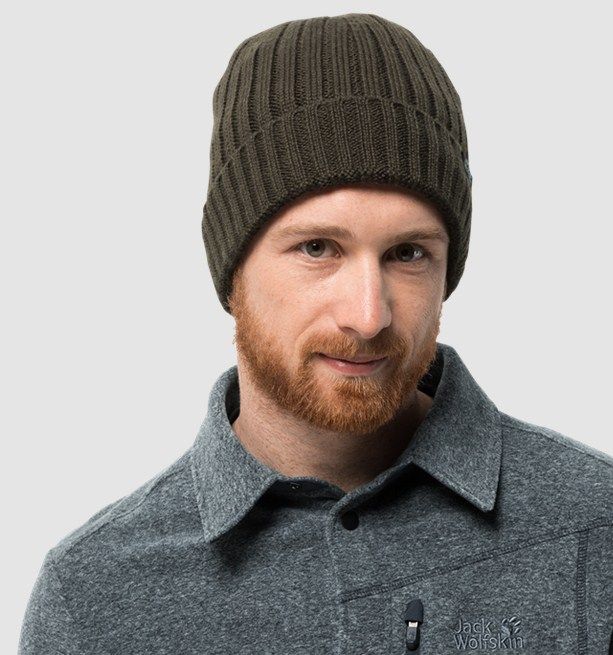 Вязаная шапка для мужчин Jack Wolfskin Stormlock Rip Knit Cap