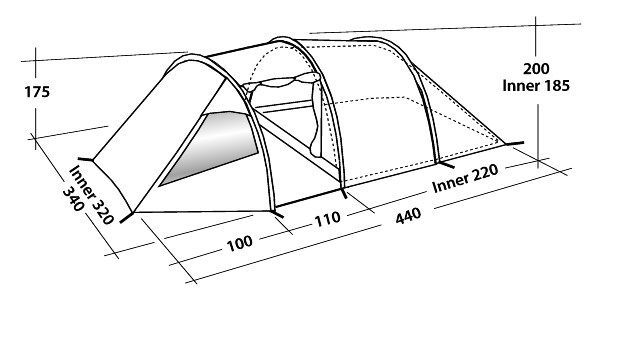 Easy Camp - Палатка надувная семейная Tornado 500