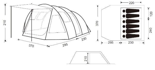 Кемпинговая палатка King Camp 3059 Milan 6