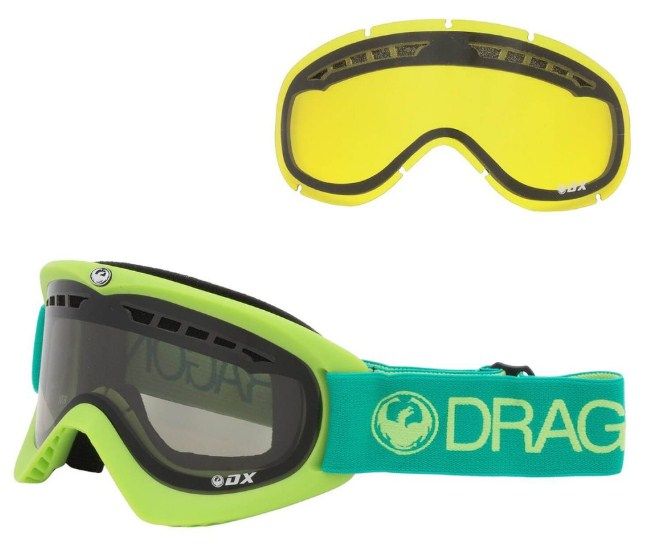 Dragon Alliance - Горнолыжная маска DX (оправа Aqua, линзы Smoke + Yellow)