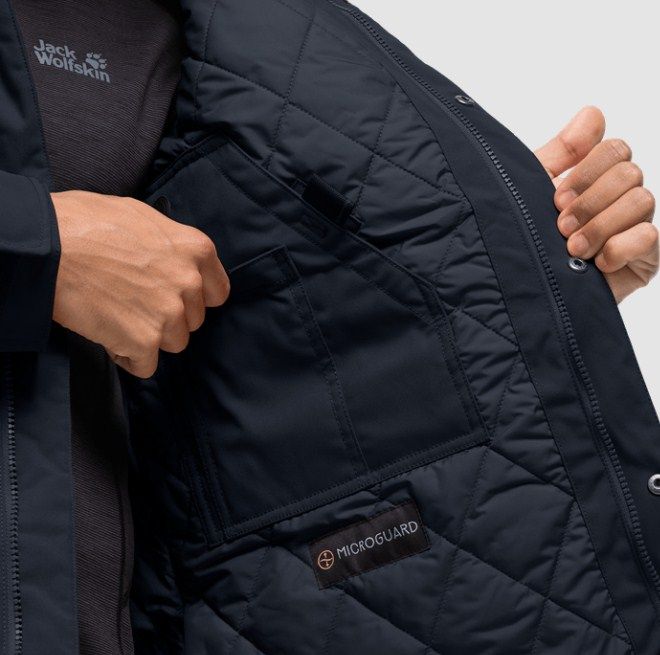 Теплая мембранная куртка для мужчин Jack Wolfskin Point Barrow