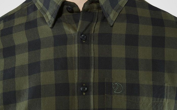 Fjallraven - Мужская рубашка из хлопка Ovik Check LS