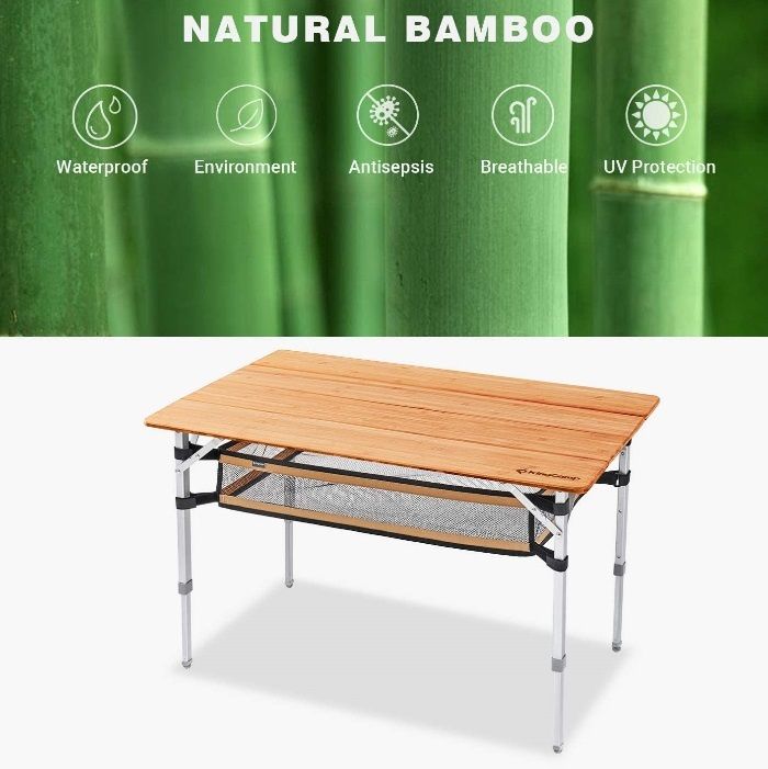 Складной стол King Camp 2016 4-Folding Bamboo Table 10065plus