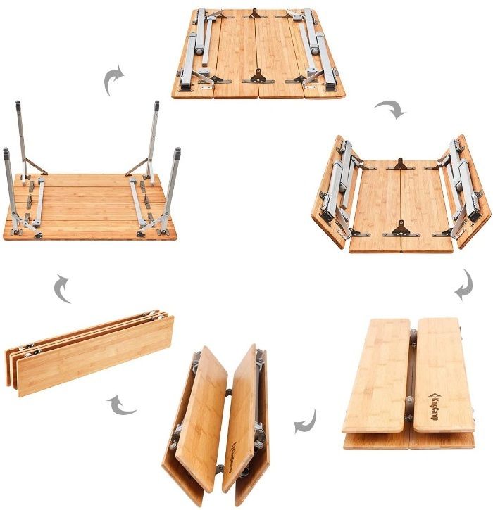 Складной стол King Camp 2016 4-Folding Bamboo Table 10065plus