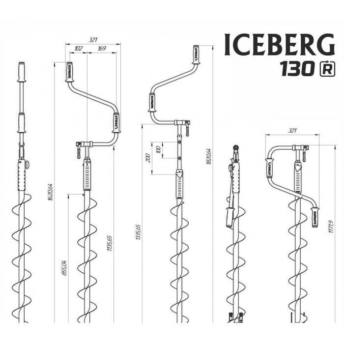 Ледобур для рыбалки Helios Iceberg-Euro
