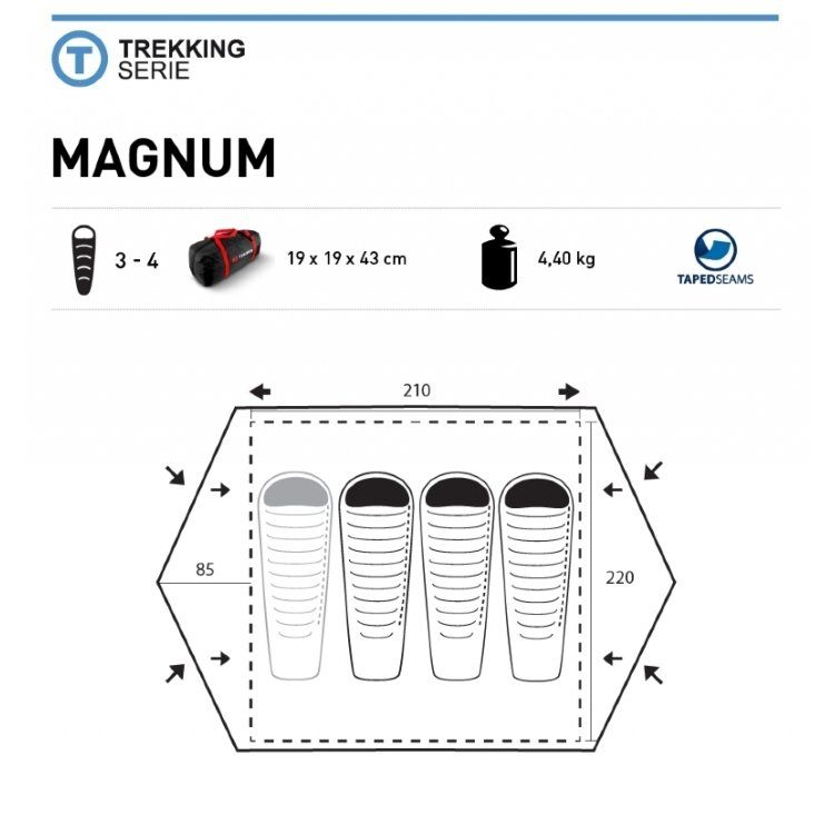 Trimm - Палатка трехсезонная Trekking Magnum 3+1