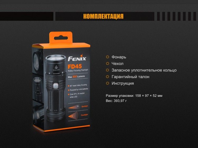 Fenix - Фонарик ручной FD45