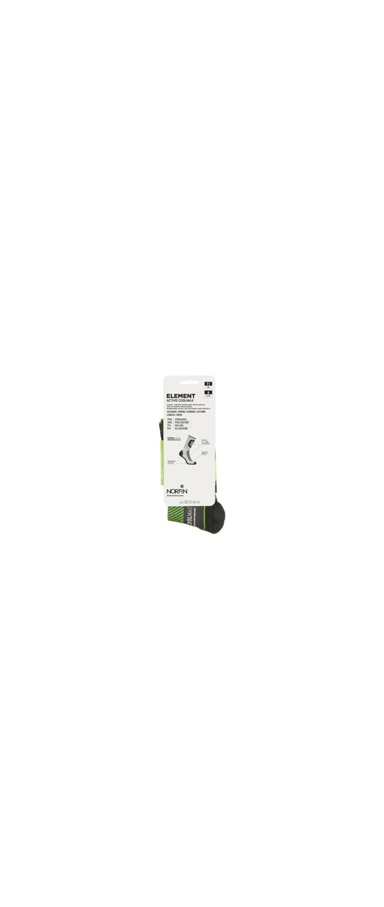 Носки Norfin T1A Element Active Coolmax Crew