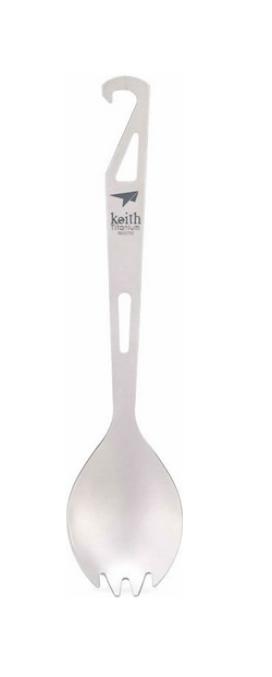 Ложка-вилка с открывашкой Keith Ti5311 Ultralight Fork/Spoon Titan