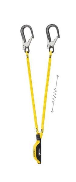Двойной страховочный строп с карабинами Petzl Absorbica Flex Y MGO
