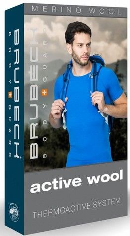 BRUBECK - Футболка мужская длинный рукав Active Wool